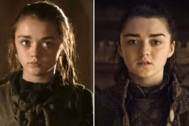 Gần 10 năm gắn bó với đoàn làm phim, cô bé Arya Stark (Maisie Williams) nay đã trở thành một thiếu nữ. (Nguồn: wussverdunkra)