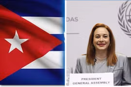 Người đứng đầu Đại Hội đồng Liên hợp quốc María Fernanda Espinosa đang có chuyến thăm Cuba. (Nguồn: Periódico Escambray)
