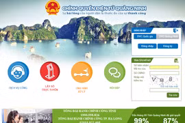 Trang chủ Cổng Dịch vụ Công của tỉnh Quảng Ninh. (Ảnh chụp màn hình)