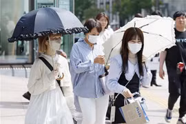 Nhiệt độ tăng vọt lên gần 40 độ C ở một số nơi tại Nhật Bản. (Ảnh: Kyodo/TTXVN)