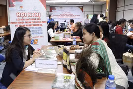 Doanh nghiệp Việt Nam - Indonesia trao đổi cơ hội hợp tác thương mại hàng hoá tại Hội nghị kết nối giao thương doanh nghiệp Việt Nam - Indonesia, tháng 12/2022 tại TP.HCM. Ảnh: Xuân Anh -TTXVN