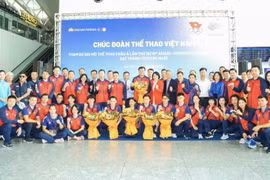 Sáng 20/9/2023, Đoàn Thể thao Việt Nam lên đường sang Trung Quốc, tranh tài tại Đại hội Thể thao lớn nhất châu lục - Asian Games (ASIAD) 19. (Ảnh: Minh Quyết/TTXVN)