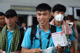 Đội tuyển U22 Việt Nam đã có mặt tại thủ đô Phnom Penh (Campuchia). (Nguồn: VFF)