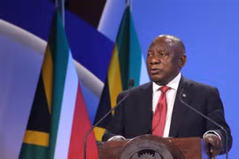 Tổng thống Nam Phi Cyril Ramaphosa. (Ảnh: Nguyễn Hoàng Minh/TTXVN)