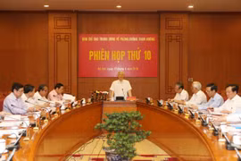 Toàn cảnh phiên họp thứ 10 Ban Chỉ đạo Trung ương về phòng, chống tham nhũng. (Ảnh: Trí Dũng/TTXVN)