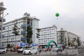 Một góc khu chung cư nhà ở xã hội Hòa Lợi, thị xã Bến Cát. (Nguồn: Quách Lắm/TTXVN)