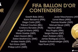 Quả bóng vàng 2014: Không Luiz Suarez, Đức chiếm số đông