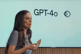 Giám đốc Công nghệ Mira Murati phát biểu tại sự kiện ra mắt GPT-4o. (Nguồn: OpenAI)