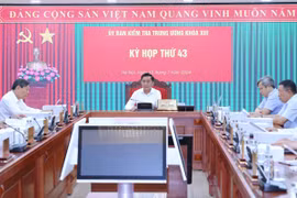 Kỳ họp thứ 43 Ủy ban Kiểm tra Trung ương. (Ảnh: Phương Hoa/TTXVN)