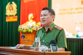 Trung tướng Nguyễn Văn Viện phát biểu tại Hội nghị. (Nguồn: Báo Người lao động)