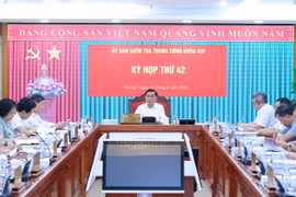 Ủy ban Kiểm tra Trung ương khóa XIII họp Kỳ thứ 42. (Ảnh: Phương Hoa/TTXVN)