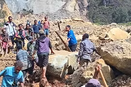 Hiện trường thảm họa sạt lở đất ở Papua New Guinea