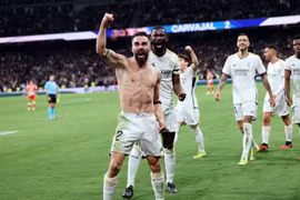 Dani Carvajal ghi bàn quyết định giúp Real Madrid chiến thắng. (Nguồn: AS)