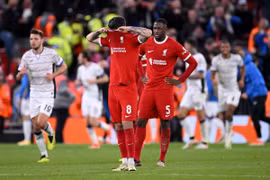 Liverpool nhận thất bại đậm ngay trên sân nhà. (Nguồn: Getty Images)