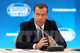 Thủ tướng Nga Dmitry Medvedev. (Nguồn: AFP/TTXVN)