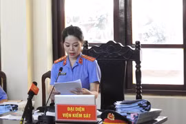 Đại diện Viện Kiểm sát đọc bản luận tội. (Ảnh: PV/Vietnam+)