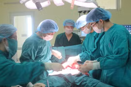 Ca phẫu thuật cắt bỏ khối u cho bệnh nhân. (Ảnh: PV/Vietnam+)