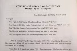 Bức tâm thư của bác sỹ Lương.