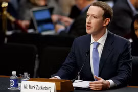 Giám đốc điều hành mạng xã hội Facebook Mark Zuckerberg. (Ảnh: THX/TTXVN)