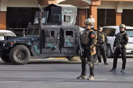 Cảnh sát Iraq triển khai tại Kirkuk. (Ảnh: AFP/TTXVN)