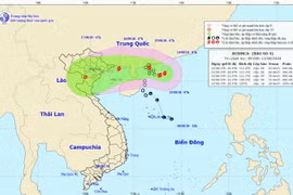 Chùm ảnh đường đi và vị trí cơn bão. (Nguồn: nchmf.gov)
