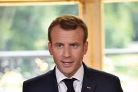 Tổng thống Pháp Emmanuel Macron là một trong những nguyên thủ quốc gia sẽ xem trận chung kết World Cup 2018. (Ảnh: AFP/TTXVN)