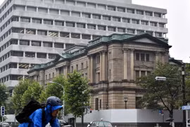 Trụ sở Ngân hàng Trung ương Nhật Bản tại thủ đô Tokyo. (Ảnh: AFP/TTXVN)