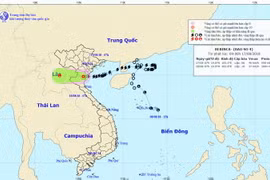 Chùm ảnh đường đi và vị trí cơn bão. (Nguồn: nchmf.gov)