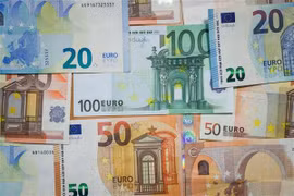Đồng euro tại Brussels, Bỉ. (Nguồn: THX/TTXVN)