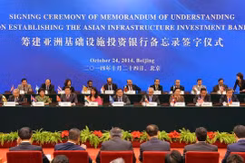 AIIB dự kiến sẽ đi vào hoạt động trước cuối năm 2015