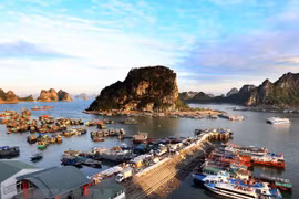 Một góc cảng Cái Rồng, Vân Đồn, Quảng Ninh. (Ảnh: Quang Quyết/TTXVN)