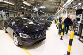Ôtô của hãng Volvo được giới thiệu tại Ghent, Bỉ. (Nguồn: THX/TTXVN)