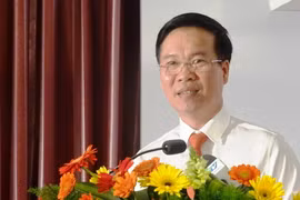 Trưởng Ban Tuyên giáo Trung ương Võ Văn Thưởng phát biểu tại hội thảo. (Ảnh: Gia Thuận/TTXVN) 