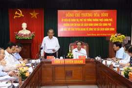 Phó Thủ tướng Thường trực Chính phủ Trương Hòa Bình phát biểu ý kiến. (Ảnh: Doãn Tấn/TTXVN)