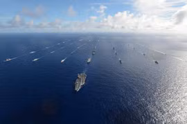 Tàu chiến các nước tham gia cuộc tập trận RIMPAC 2016. (Nguồn: Hải quân Mỹ)