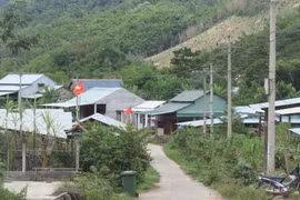 Một góc Khu tái định cư Pa Păng, xã Tà Pơ, huyện Nam Giang, Quảng Nam. (Ảnh: Đoàn Hữu Trung/TTXVN)