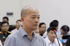 Bị cáo Đinh Ngọc Hệ, nguyên Phó Tổng giám đốc Tổng Công ty Thái Sơn (Bộ Quốc phòng) tại phiên tòa. (Ảnh: Văn Điệp/TTXVN)