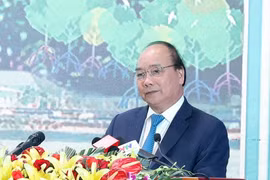 Thủ tướng Nguyễn Xuân Phúc phát biểu chỉ đạo tại hội nghị. (Ảnh: Thống Nhất/TTXVN)