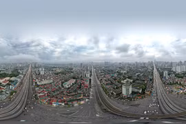 [Ảnh 360] Nút giao Nguyễn Trãi-Thanh Xuân vào giờ cao điểm