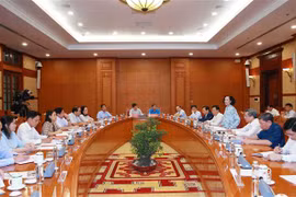 Quang cảnh buổi giao ban công tác. (Ảnh: Phương Hoa/TTXVN)
