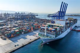 Cảng Piraeus ở Hy Lạp ngày 10/7/2023. (Ảnh: THX/TTXVN)