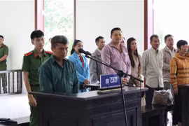 Bị cáo Long tại phiên tòa. (Ảnh: Đậu Tất Thành/TTXVN)