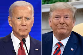 Tổng thống Mỹ Donald Trump (phải) và cựu Phó Tổng thống Mỹ Joe Biden. (Ảnh: AFP/TTXVN) 