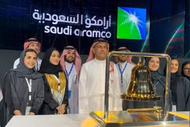 Buổi lễ ra mắt của đợt chào bán công khai ban đầu (IPO) của Saudi Aramco trên thị trường chứng khoán Riyadh, tại Riyadh ngày 11/12/2019. (Nguồn: Reuters)