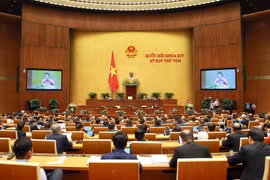 Chủ tịch Quốc hội Nguyễn Thị Kim Ngân phát biểu khai mạc. (Ảnh: Doãn Tấn/TTXVN)