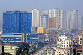 Hà Nội với những công trình nhà cao tầng hiện đại, không thua kém các đô thị lớn các nước trong khu vực. (Ảnh: Huy Hùng/TTXVN)