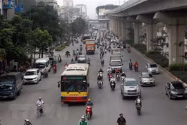 Giao thông Hà Nội. (Ảnh: Huy Hùng/TTXVN)