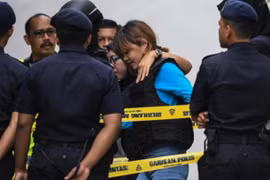 Đoàn Thị Hương được đưa đến tòa. (Nguồn: Getty Images)