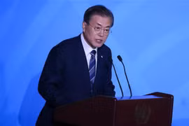 Tổng thống Hàn Quốc Moon Jae-in. (Ảnh: AFP/TTXVN)