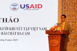 Ông Nhân Thành Công, Chánh Văn phòng 701 phát biểu tại hội thảo. (Ảnh: Công Phong/TTXVN)